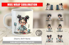 Mug Wrap Chaotic Nurse Product Image 1