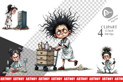 Chaotic Nurse Clipart Product Image 1