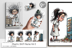 Digital Paper Chaotic Nurse Product Image 1