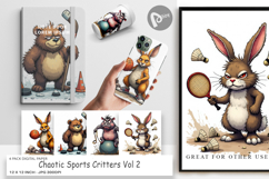 Digital Paper Sports Chaos Critters Product Image 1