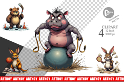 Sports Chaos Critters Clipart Product Image 1