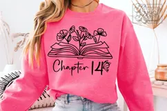 Chapter 14 SVG - Forty Floral Flower 14th Birthday Girl PNG Product Image 1