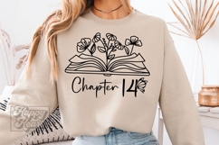 Chapter 14 SVG - Forty Floral Flower 14th Birthday Girl PNG Product Image 2