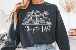 Chapter 14 SVG - Forty Floral Flower 14th Birthday Girl PNG Product Image 4