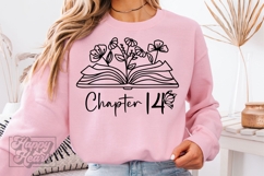 Chapter 14 SVG - Forty Floral Flower 14th Birthday Girl PNG Product Image 5