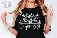 Chapter 30 SVG - Thirty Floral Flower 30th Birthday Girl PNG Product Image 4