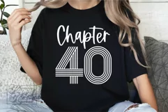 Chapter 40 SVG PNG - Hello Forty SVG - 40th Birthday SVG Product Image 5
