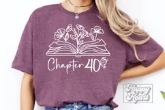 Chapter 40 SVG - Forty Floral Flower 40th Birthday Girl PNG Product Image 2