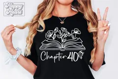 Chapter 40 SVG - Forty Floral Flower 40th Birthday Girl PNG Product Image 3