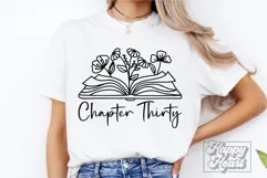 Chapter Thirty SVG - 30 Floral Flower 30th Birthday Girl PNG Product Image 3