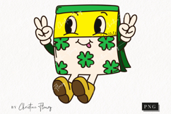 Retro St Patrick's Day Character Clipart | St Patrick PNG Product Image 1