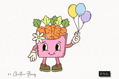 Retro Easter Character Clipart | Easter PNG Product Image 1