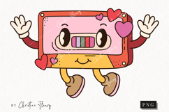 Retro Valentine Clipart Character | Valentine's Day PNG Product Image 1