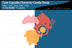 Cupcake character candy dome holder Product Image 2