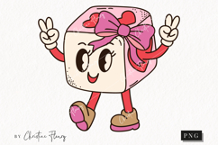 Retro Valentine Clipart Character | Valentine's Day PNG Product Image 1