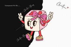 Retro Valentine Clipart Character | Valentine's Day PNG Product Image 2