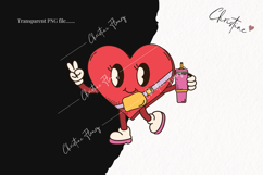 Retro Valentine Clipart Character | Valentine's Day PNG Product Image 2