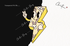 Retro Easter Character Clipart | Easter PNG Product Image 2