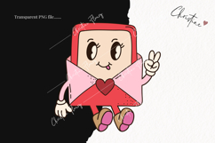 Retro Valentine Clipart Character | Valentine's Day PNG Product Image 2