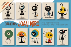 Characters in the style of Joan Miro 01. Product Image 1