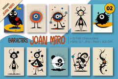 Characters in the style of Joan Miro 02. Product Image 1