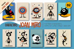 Characters in the style of Joan Miro 02. Product Image 1