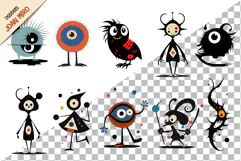 Characters in the style of Joan Miro 02. Product Image 4