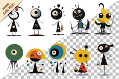 Characters in the style of Joan Miro 01. Product Image 4