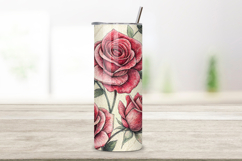 seamless tumbler wrap, sketch floral design, gray rose wrap, pencil texture details, artistic drawing style, 20oz skinny tumbler, tapered tumbler wrap, straight tumbler design, atelier rose art, seamless artistic design,