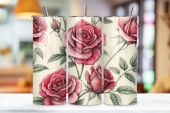 seamless tumbler wrap, sketch floral design, gray rose wrap, pencil texture details, artistic drawing style, 20oz skinny tumbler, tapered tumbler wrap, straight tumbler design, atelier rose art, seamless artistic design,