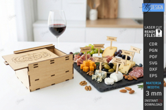 Cheese Markers with Storage Box Laser Cut Kit | Laser Files Product Image 1