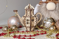 Teapot Fairy House - Laser Cut File, SVG DIY Design Product Image 11