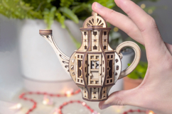 Teapot Fairy House - Laser Cut File, SVG DIY Design Product Image 4