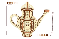Teapot Fairy House - Laser Cut File, SVG DIY Design Product Image 5