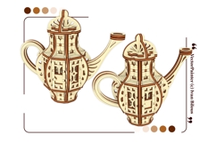Teapot Fairy House - Laser Cut File, SVG DIY Design Product Image 6