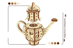 Teapot Fairy House - Laser Cut File, SVG DIY Design Product Image 7