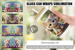Glass Can Wraps Charming Baby Cat Product Image 1