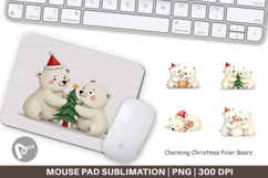 Mouse Pad Charming Polar Bears Product Image 1