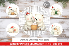Wind Spinner Charming Polar Bears Product Image 1