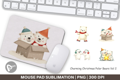Mouse Pad Charming Polar Bears Product Image 1