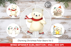 Wind Spinner Charming Polar Bears Product Image 1