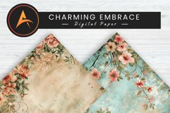 Charming Embrace Digital Paper Product Image 1