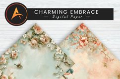 Charming Embrace Digital Paper Product Image 1