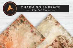 Charming Embrace Digital Paper Product Image 1