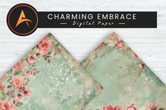 Charming Embrace Digital Paper Product Image 1