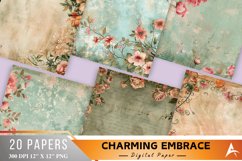 Charming Embrace Digital Paper Bundle Product Image 1