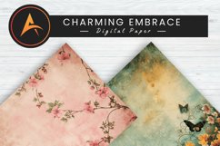 Charming Embrace Digital Paper Product Image 1