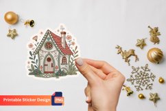 Charming Retro Fairy House Stickers, Magical Fairy House Art Product Image 1