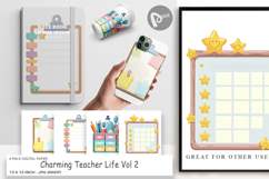 Digital Paper Teacher Life Charm Product Image 1