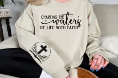 Charting the waters of life with faith Sleeve SVG Design Product Image 2